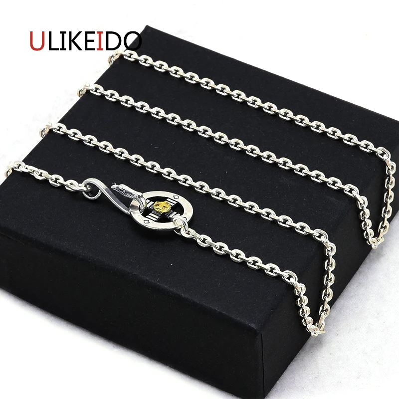 S925 Sterling Silver Jewelry Pendant Necklaces Fashion Charms Punk Link Chain For Men And Women Fine Christmas Gift 717
S925 Sterling Silver Jewelry Pendant Necklaces Fashion Charms Punk Link Chain For Men And Women Fine Christmas Gift 717