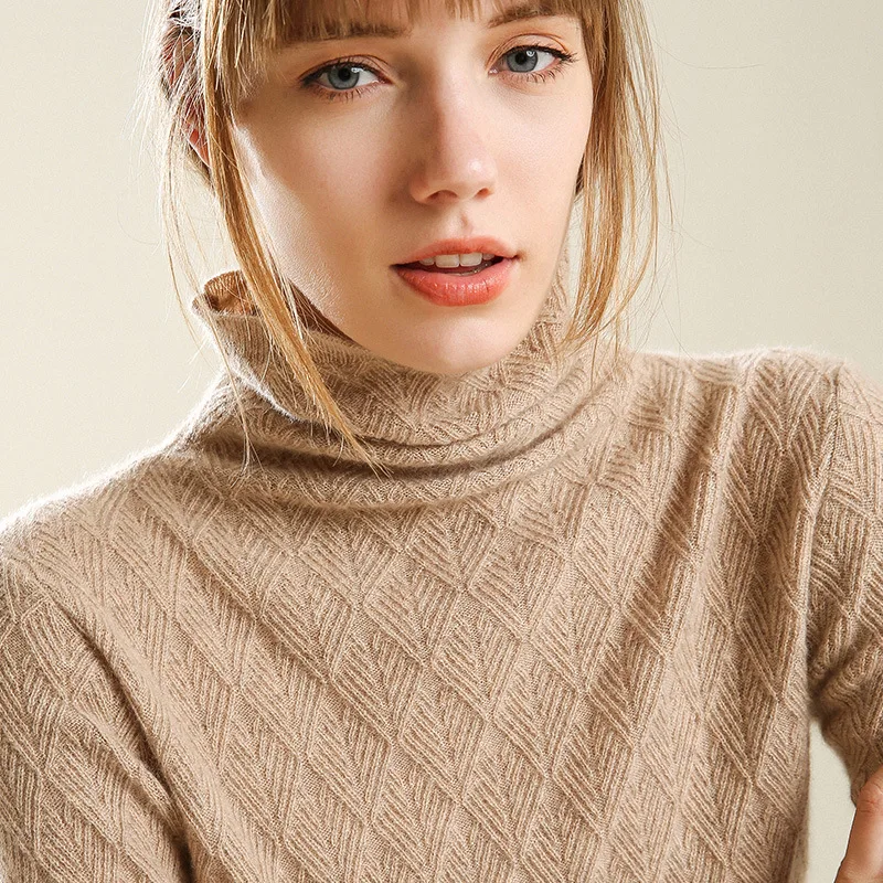 2018 High Neck Women Pullover Sweaters Autumn-Winter Women Wool Warm Geometric Knitted Fashion Sweaters Casual Pullovers Woman
2018 High Neck Women Pullover Sweaters Autumn-Winter Women Wool Warm Geometric Knitted Fashion Sweaters Casual Pullovers Woman