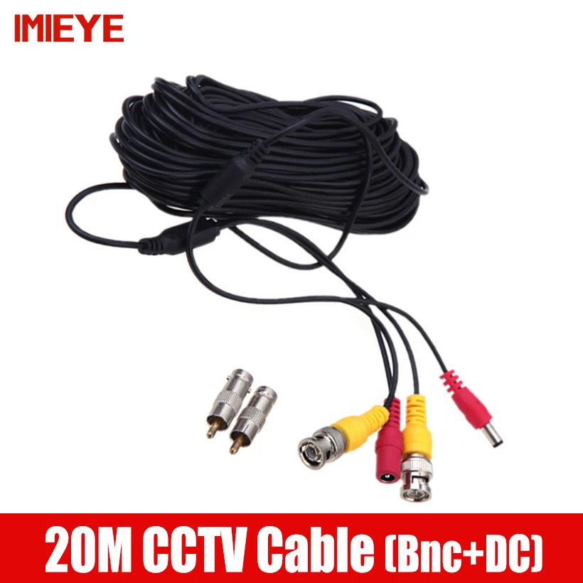 IMIEYE 20 Meters Quality BNC Video Power Cable of Surveillance DVR Kit And CCTV Camera Accessories Length 65ft Power Video Cable
IMIEYE 20 Meters Quality BNC Video Power Cable of Surveillance DVR Kit And CCTV Camera Accessories Length 65ft Power Video Cable