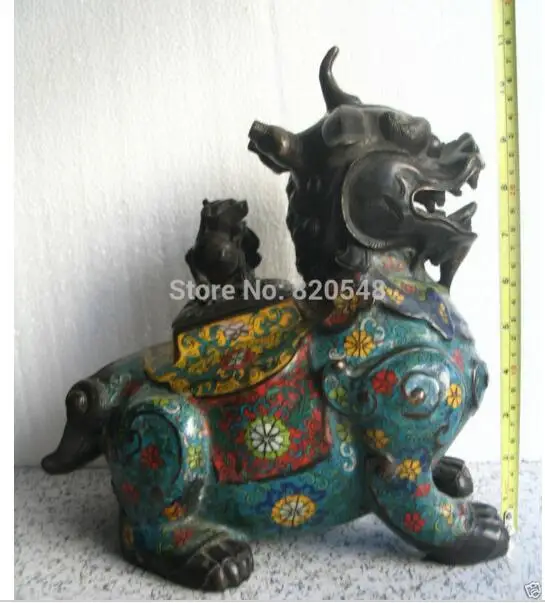 6710504+++Bronze Beast Unicorn Statue Incense Burner Censer 12"H Chinese Cloisonne pair
6710504+++Bronze Beast Unicorn Statue Incense Burner Censer 12"H Chinese Cloisonne pair