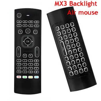 Alphun MX3 Backlight 2.4G Wireless Keyboard Controller Remote Control Air Mouse for Smart Android TV Box mini PC HTPC Projector
Alphun MX3 Backlight 2.4G Wireless Keyboard Controller Remote Control Air Mouse for Smart Android TV Box mini PC HTPC Projector