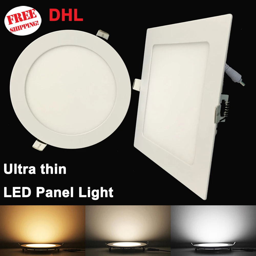 20pcs Ultra Thin Led Panel Downlight 3W 6W 9W 12W15W 18W Round/Square LED Ceiling Recessed Light AC85-265V LED Panel Light bulb
20pcs Ultra Thin Led Panel Downlight 3W 6W 9W 12W15W 18W Round/Square LED Ceiling Recessed Light AC85-265V LED Panel Light bulb