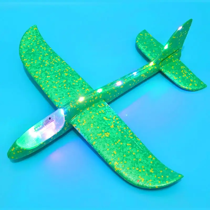 

SAILEROAD 48cm LED Hand Launch Throwing Airplane Glider Aircraft Inertial Foam Toy Children Plane Model Outdoor for Kid Games