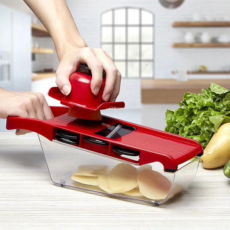 Vegetable Slicer Grater Mandoline Peeler Cutter Multi-function Carrot Onion Fruit Tools Kitchen Accessories Cooking
Vegetable Slicer Grater Mandoline Peeler Cutter Multi-function Carrot Onion Fruit Tools Kitchen Accessories Cooking