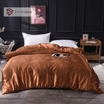 Liv-Esthete 2020 Luxury Satin Silk Coffee Bedding Sets Silky 1pcs Duvet Cover Set Bed Set Single Double Queen King Quilt Cover
Liv-Esthete 2020 Luxury Satin Silk Coffee Bedding Sets Silky 1pcs Duvet Cover Set Bed Set Single Double Queen King Quilt Cover