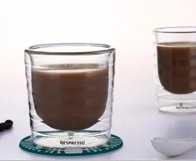 

Coffee Cup Caneca 1 pcs Hand Blown Double Wall Whey Protein Canecas Nespresso espresso 85ml 150ml Thermal