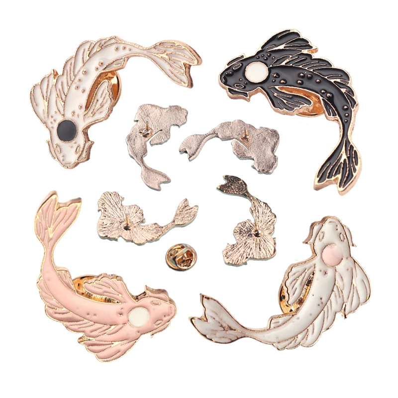 New Lucky Fish Enamel Pin Brooch Pink White Black Brooches Denim Jeans Clothes Decoration Pin Badge Button Lapel Pin Gift
New Lucky Fish Enamel Pin Brooch Pink White Black Brooches Denim Jeans Clothes Decoration Pin Badge Button Lapel Pin Gift