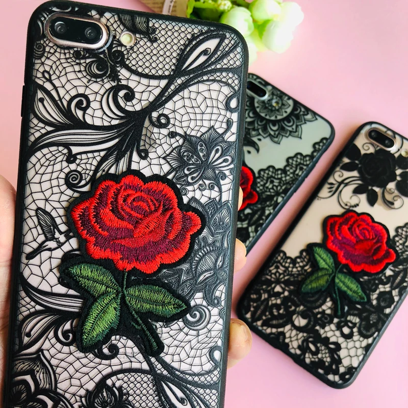 Kerzzil сексуальный цветочный чехол для телефона iPhone 7 8 6 6s Plus розовые кружевные