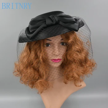 BRITNRY 2018 New Arrivals Vintage Black Wedding Hat Ribbon with Tulle Fascinators for Women Elegant High Quality Bridal Hat
BRITNRY 2018 New Arrivals Vintage Black Wedding Hat Ribbon with Tulle Fascinators for Women Elegant High Quality Bridal Hat