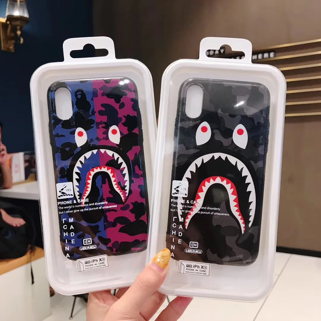 NEW shark With packing boxes Camouflage case for APPle iphone 7 8 6 s Plus X XS Max Xr Plating button Custodia per cellulare
NEW shark With packing boxes Camouflage case for APPle iphone 7 8 6 s Plus X XS Max Xr Plating button Custodia per cellulare
