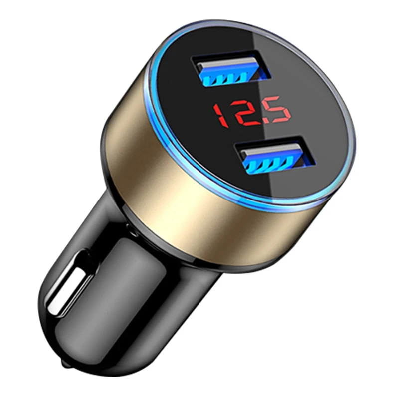 Car Charger 5V 3.1A With LED Display Universal Dual Usb Phone Car-Charger for Samsung S8 iPhone X 8 Plus Tablet etc Gol
Car Charger 5V 3.1A With LED Display Universal Dual Usb Phone Car-Charger for Samsung S8 iPhone X 8 Plus Tablet etc Gol