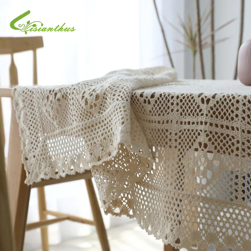 Handmade Crocheted Cotton Tablecloth Beige Hollow Stitching Table Cloth Piano Cover Wedding Party Home Table Decoration
Handmade Crocheted Cotton Tablecloth Beige Hollow Stitching Table Cloth Piano Cover Wedding Party Home Table Decoration