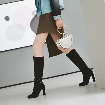Drop Shipping 2019 new boots women Autumn winter Thick High Heels Round head boots woman plus size zapatos de mujer 34-43
Drop Shipping 2019 new boots women Autumn winter Thick High Heels Round head boots woman plus size zapatos de mujer 34-43