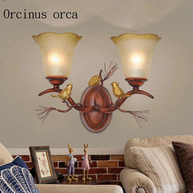 American country bird wall lamp living room bedroom corridor balcony Nordic iron wall lamp free shipping
American country bird wall lamp living room bedroom corridor balcony Nordic iron wall lamp free shipping