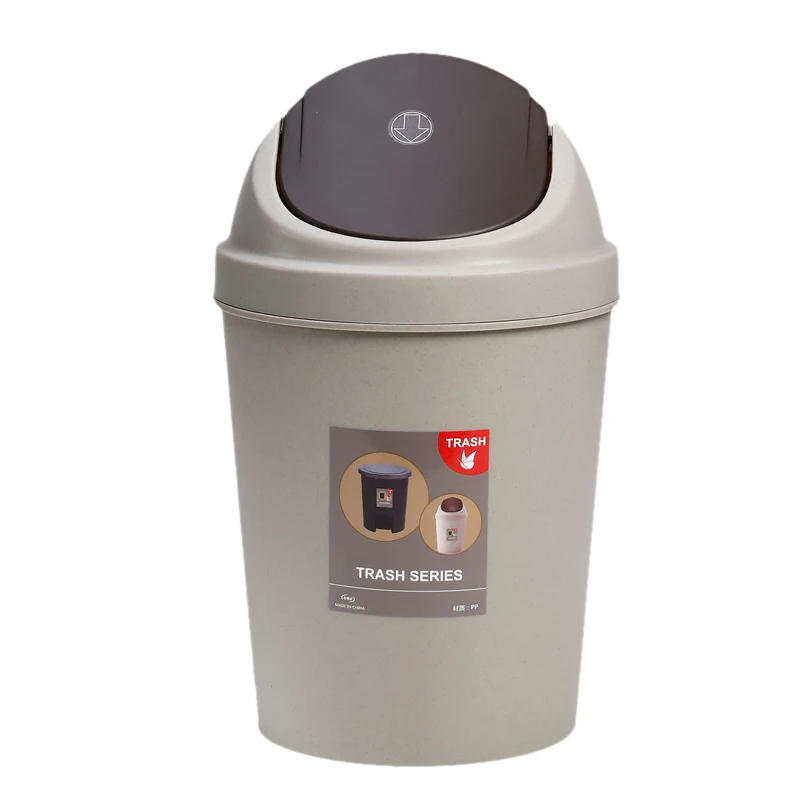 8L Round Shape Swivelling Cover Trash Can Wastebin Flip Top Garbage Can Waste Container Household Garbage Waste Bins - Grey
8L Round Shape Swivelling Cover Trash Can Wastebin Flip Top Garbage Can Waste Container Household Garbage Waste Bins - Grey