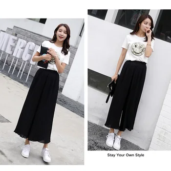 2019 Hot Sale Droppshiping Ladies Wide Leg Trousers Solid Color Thin Loose Casual Pants for Summer dg88
2019 Hot Sale Droppshiping Ladies Wide Leg Trousers Solid Color Thin Loose Casual Pants for Summer dg88
