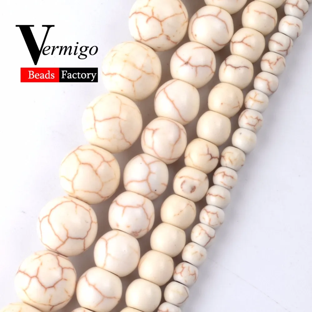 Natural Stone White Turquoises Round Loose Beads For Needlework Jewelry Making 4 6 8 10 12mm Spacer Beads Fit Diy Bracelet 15"
Natural Stone White Turquoises Round Loose Beads For Needlework Jewelry Making 4 6 8 10 12mm Spacer Beads Fit Diy Bracelet 15"