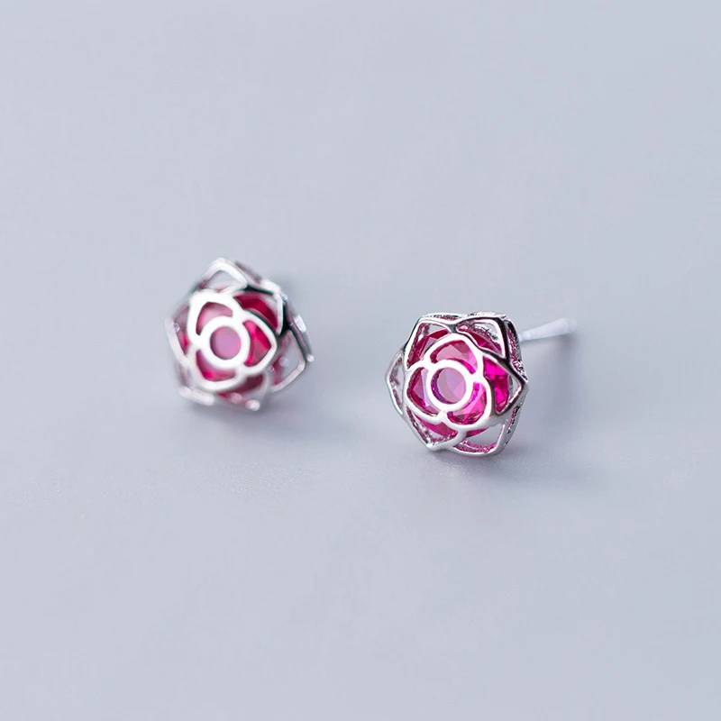 MloveAcc Original 925 Sterling Silver Shimmering Rose Petals Flower Stud Earrings with Pink CZ Fashion Sterling Silver Jewelry
MloveAcc Original 925 Sterling Silver Shimmering Rose Petals Flower Stud Earrings with Pink CZ Fashion Sterling Silver Jewelry
