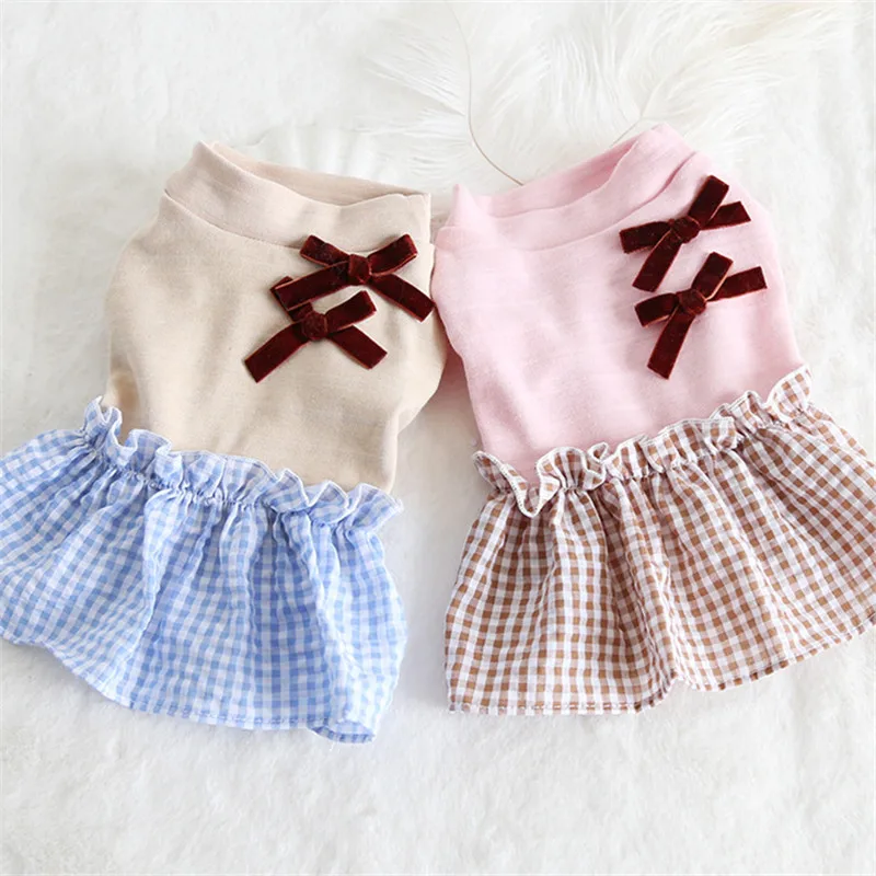 Plaid Pet Clothes Dog Dress Tutu 2 Colors Leisure Dresses Princess Shirt Bow Tie Decor XS-XL Small Dogs Clothes Dress Skirt Pug
Plaid Pet Clothes Dog Dress Tutu 2 Colors Leisure Dresses Princess Shirt Bow Tie Decor XS-XL Small Dogs Clothes Dress Skirt Pug