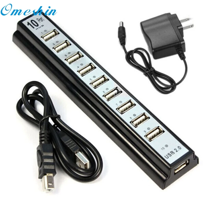 OMESHIN SimpleStone 10 Port Hi-Speed USB 2.0 Hub + Power Adapter for PC Laptop Computer 60315B13
OMESHIN SimpleStone 10 Port Hi-Speed USB 2.0 Hub + Power Adapter for PC Laptop Computer 60315B13