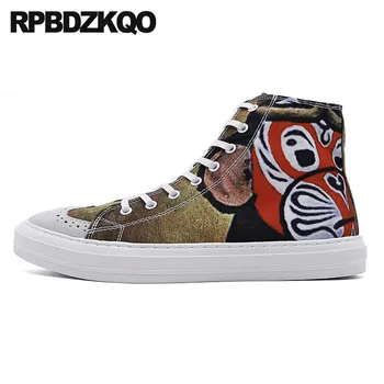 lace up printed sneakers canvas painting hip hop trainers skate new breathable luxury men casual footwear designer high top 2018
lace up printed sneakers canvas painting hip hop trainers skate new breathable luxury men casual footwear designer high top 2018
