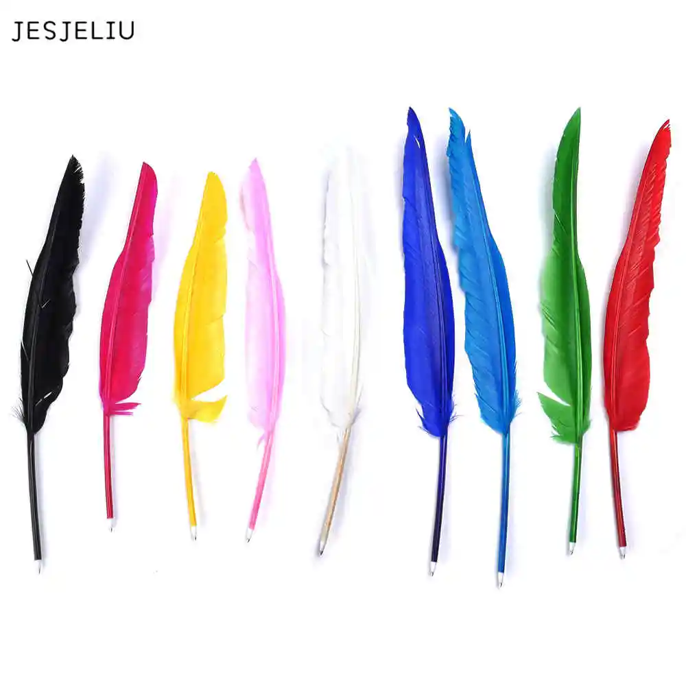 JESJELIU Top Selling Multi colors Wedding Feather Guest Book Signing Pen Ballpoint Pens Stationery
JESJELIU Top Selling Multi colors Wedding Feather Guest Book Signing Pen Ballpoint Pens Stationery