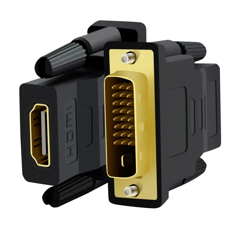 DVI Revolving HDMI Female Adapter DVI24+1/DVI-D to HDMI Male to Female Adapter Laptop Desktop PS4 TV Display Connection
DVI Revolving HDMI Female Adapter DVI24+1/DVI-D to HDMI Male to Female Adapter Laptop Desktop PS4 TV Display Connection