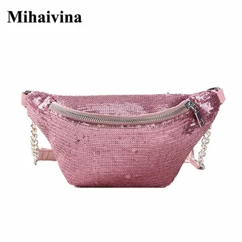 Mihaivina Fashion Women Chest Bag Casual Sequins Chain Shoulder Bags Zipper Belt Bag Girl's Travel Waist Bag Fanny Waist Pack
Mihaivina Fashion Women Chest Bag Casual Sequins Chain Shoulder Bags Zipper Belt Bag Girl's Travel Waist Bag Fanny Waist Pack