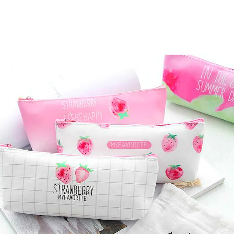 New 1pcs Strawberry Pencil Case Transparent Mesh Office Student Pencil Cases Nylon School Supplies Pen Box
New 1pcs Strawberry Pencil Case Transparent Mesh Office Student Pencil Cases Nylon School Supplies Pen Box
