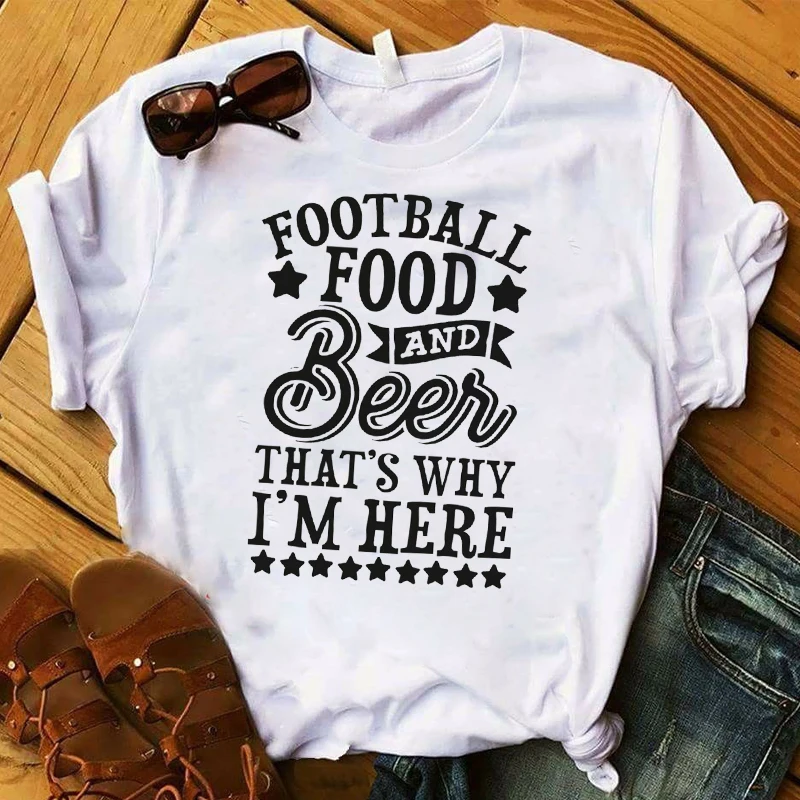 2019 Women Shirt Fashion Football Beer Women Letters F Short Sleeve Graphic Printed Top Tshirt Female Womens T T-shirt
2019 Women Shirt Fashion Football Beer Women Letters F Short Sleeve Graphic Printed Top Tshirt Female Womens T T-shirt