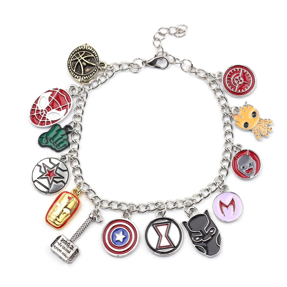 Newest 2019 Marvel bracelet Marvel captain Thor hammer Captain America Spiderman Groot Hulk Iron Man Bracelet Dropshipping
Newest 2019 Marvel bracelet Marvel captain Thor hammer Captain America Spiderman Groot Hulk Iron Man Bracelet Dropshipping