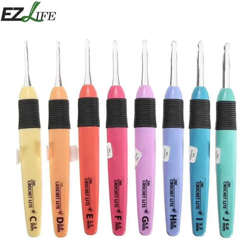 8pcs/set LED Light Up Handle Crochet Hook Knitting Needles For Sewing Loom Tool Crafts Colorful Plastic Crochet Needle
8pcs/set LED Light Up Handle Crochet Hook Knitting Needles For Sewing Loom Tool Crafts Colorful Plastic Crochet Needle