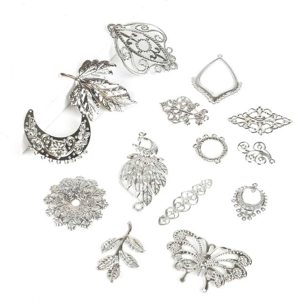 Silver Tone Filigree Wraps Flower Connectors Metal Crafts For Decoration Jewelry Making DIY Charm Pendants Accessories
Silver Tone Filigree Wraps Flower Connectors Metal Crafts For Decoration Jewelry Making DIY Charm Pendants Accessories
