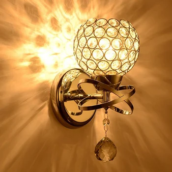 Modern Gold Crystal Chandelier Lustres Lighting Walkway Wall Light Bedroom Bedside Lamp e14 Hotel Lighting Color Gold Silver
Modern Gold Crystal Chandelier Lustres Lighting Walkway Wall Light Bedroom Bedside Lamp e14 Hotel Lighting Color Gold Silver
