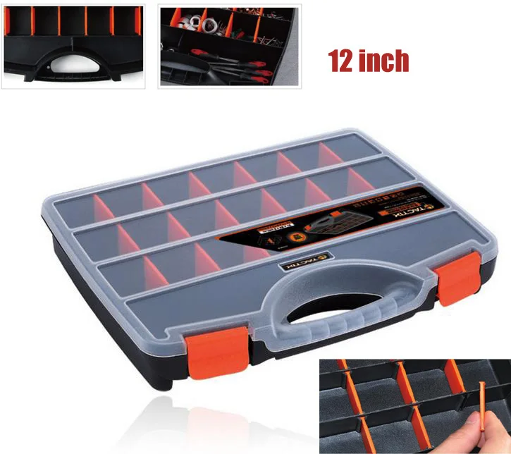 

12-inch high-grade plastic parts boxes, storage compartments storage tools, electronic components storage box