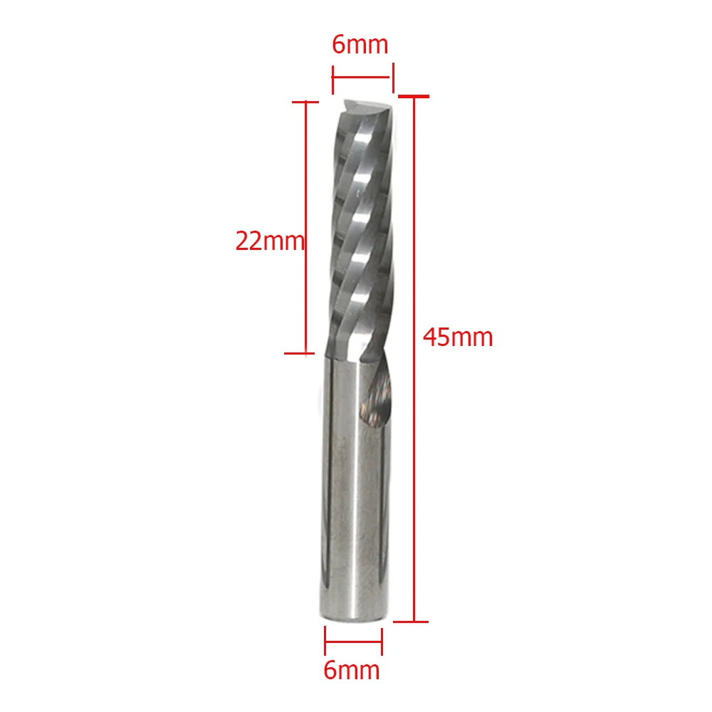 5pcs Milling Cutter CNC Milling Bits 6X22mm Shank Tungsten Carbide Single Flute End Mills Cutters Power Tool
5pcs Milling Cutter CNC Milling Bits 6X22mm Shank Tungsten Carbide Single Flute End Mills Cutters Power Tool