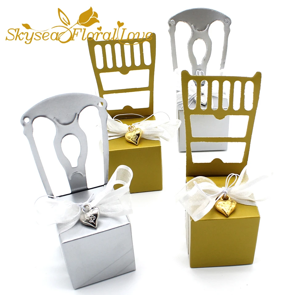 Wedding favor box 50pcs/lot wedding party supplies creative silver gold chairs candy box gift box
Wedding favor box 50pcs/lot wedding party supplies creative silver gold chairs candy box gift box