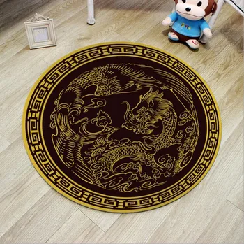 60/80cm Round Carpets Dragon and Phoenix Print Carpet Anti-slip Rugs Twin Bliss Mat Home Decor Floor Mat for Living Room
60/80cm Round Carpets Dragon and Phoenix Print Carpet Anti-slip Rugs Twin Bliss Mat Home Decor Floor Mat for Living Room