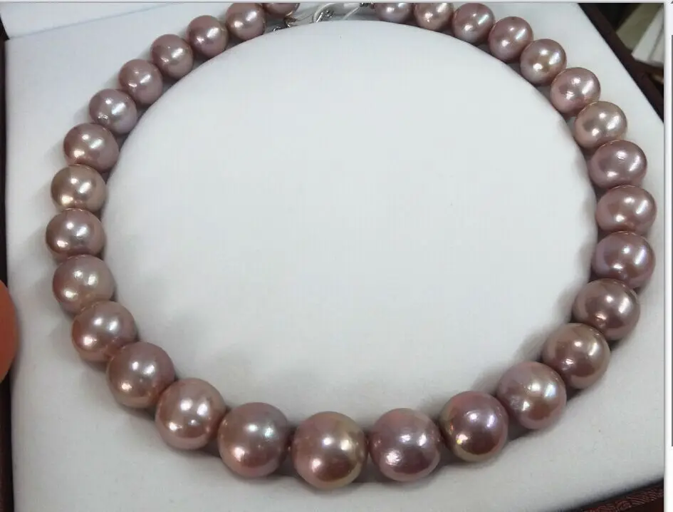 gorgeous 12-14mm round freshwater lavender pearl necklace 20inch 14k gold clasp
gorgeous 12-14mm round freshwater lavender pearl necklace 20inch 14k gold clasp