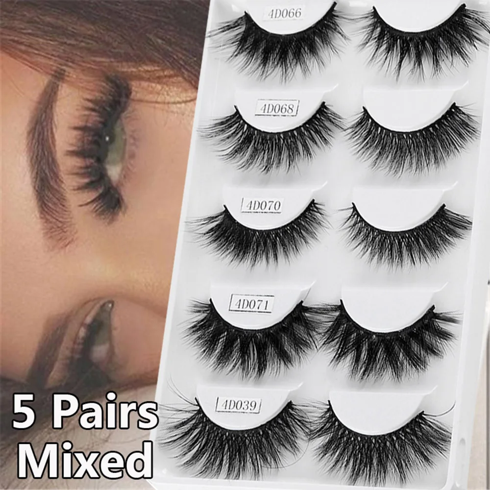 5 Pairs/Set New Mixed Styles 3D Mink Hair False Eyelashes Handmade Natural Long Eyelash Wispy Fluffy Multilayer Lashes Reusable
5 Pairs/Set New Mixed Styles 3D Mink Hair False Eyelashes Handmade Natural Long Eyelash Wispy Fluffy Multilayer Lashes Reusable