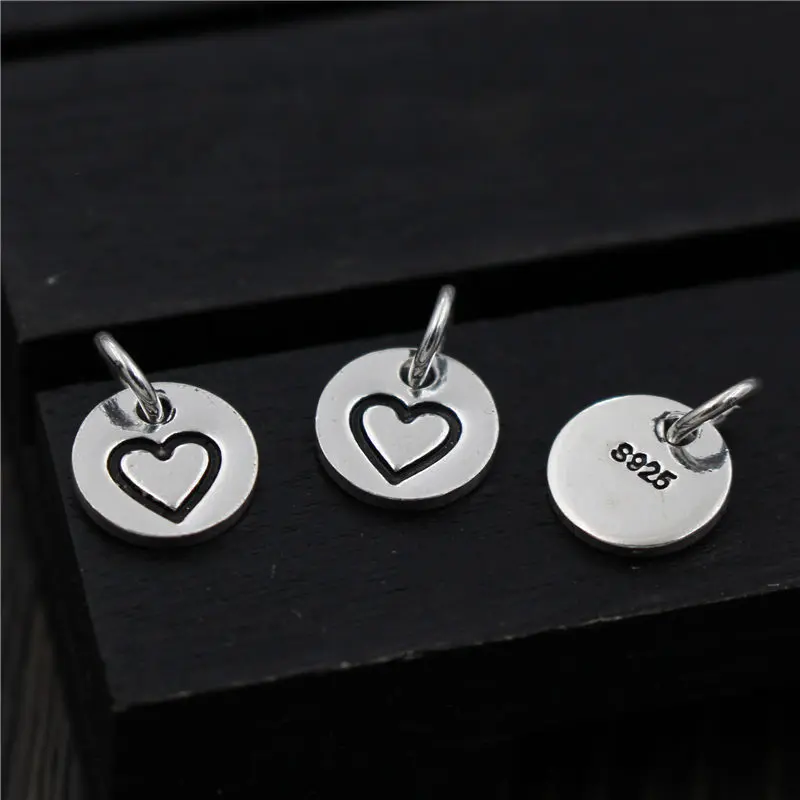 8mm Round Love Heart Medallion Charms 100% 925 Sterling Silver Bracelets Earrings Pendants DIY Jewelry Making Fine Accessories
8mm Round Love Heart Medallion Charms 100% 925 Sterling Silver Bracelets Earrings Pendants DIY Jewelry Making Fine Accessories