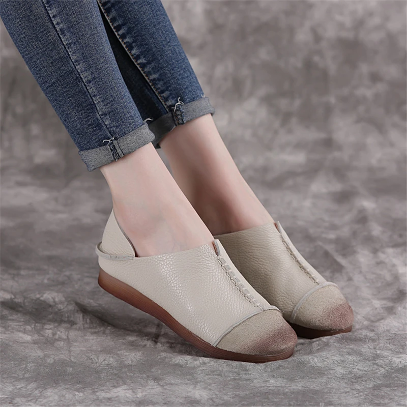 Genuine Cow Leather Women Flat Shoes Woman Flats Loafers Casual Slip On Soft Round Toe Comfort 2019 New Fashion Free Shipping
Genuine Cow Leather Women Flat Shoes Woman Flats Loafers Casual Slip On Soft Round Toe Comfort 2019 New Fashion Free Shipping