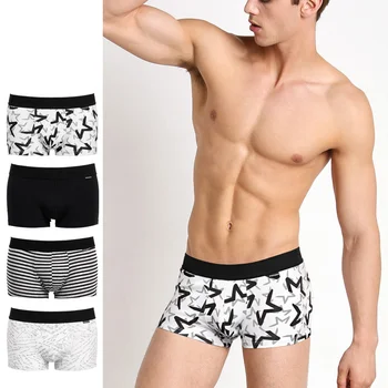 QIZXIM Men Boxers Shorts Soft Cotton Solid Black White Boxer for Men Middle Waist Stripes Print Underpants Men Arrow Pants Boy
QIZXIM Men Boxers Shorts Soft Cotton Solid Black White Boxer for Men Middle Waist Stripes Print Underpants Men Arrow Pants Boy