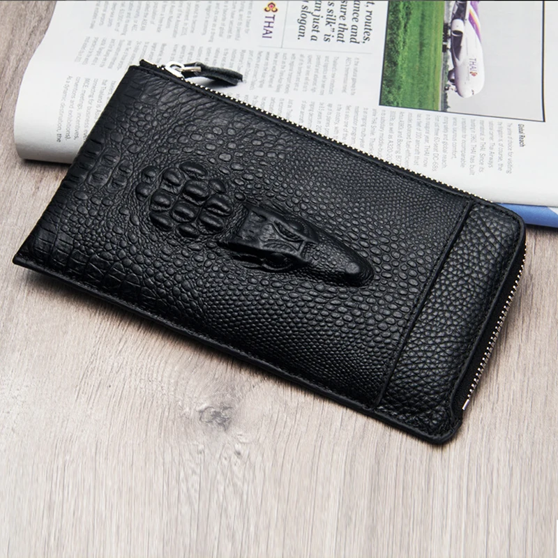Men Wallet Genuine Leather Coin Purse Business Card Holder Zipper Long Male Wallet Card Holder High Quality Men Purse Clutch Bag
Men Wallet Genuine Leather Coin Purse Business Card Holder Zipper Long Male Wallet Card Holder High Quality Men Purse Clutch Bag