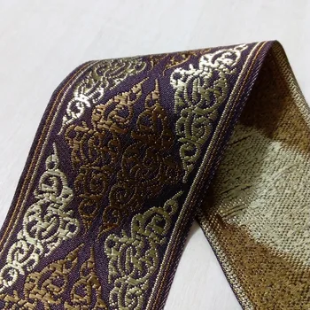 6cm 60mm 2-3/8' Classic Brown Golden Coffee Shiny Moire Ethnic Bedding Costume Curtain Laciness National Jacquard Ribbon Webbing
6cm 60mm 2-3/8' Classic Brown Golden Coffee Shiny Moire Ethnic Bedding Costume Curtain Laciness National Jacquard Ribbon Webbing