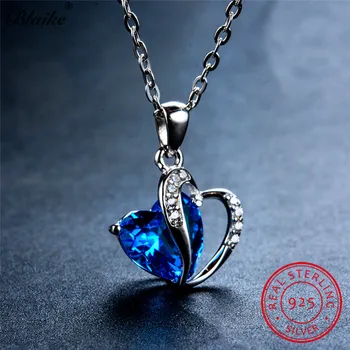 Blaike Solid 925 Sterling Silver Heart Pendant Necklaces For Women Zircon Sapphire Aquamarine Amethyst Topaz Birthstone Necklace
Blaike Solid 925 Sterling Silver Heart Pendant Necklaces For Women Zircon Sapphire Aquamarine Amethyst Topaz Birthstone Necklace
