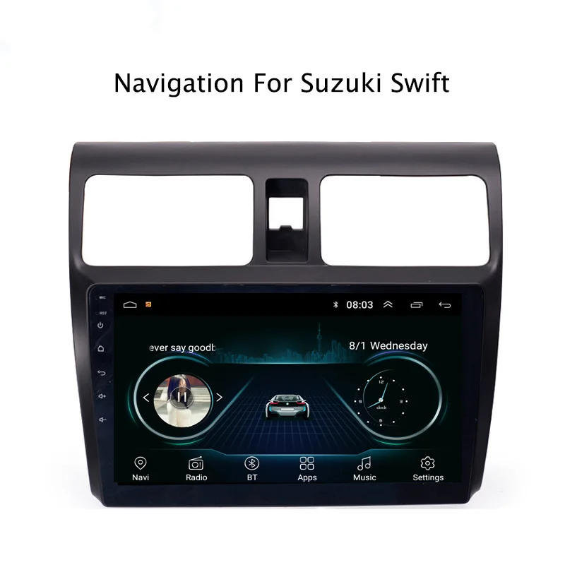 10 1 "2.5D Android 8 автомобильный DVD gps для Suzuki Swift 2004 2005 2006 2007 2008 2010 радиоприемник стерео