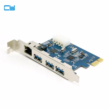 Gigabit Ethernet Network LAN & 3 Port USB 3.0 USB3.0 to PCI-E PCIE PCI EXPRESS Card PC Adapter Converter
Gigabit Ethernet Network LAN & 3 Port USB 3.0 USB3.0 to PCI-E PCIE PCI EXPRESS Card PC Adapter Converter