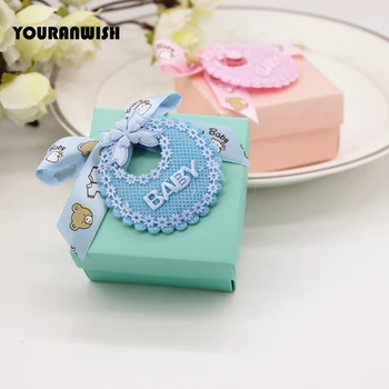 24pcs/lot Tiffany Blue and Pink Bibs decoration Baby Shower Favors Gifts Candy Boxes Party Sweets Chocolates Turquoise Gift Box 
24pcs/lot Tiffany Blue and Pink Bibs decoration Baby Shower Favors Gifts Candy Boxes Party Sweets Chocolates Turquoise Gift Box