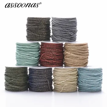 assoonas C30,DIY Bead Chain,Bracelet Anklet Necklace,Accessories Material,Bead Size 3.2mm,Chain Length 2m
assoonas C30,DIY Bead Chain,Bracelet Anklet Necklace,Accessories Material,Bead Size 3.2mm,Chain Length 2m